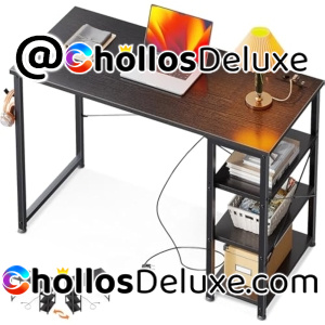 Mesa Escritorio con 3 Enchufes y 2 Puertos 100x 40x 75cm