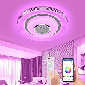 Plafon LED Techo RGB con Altavoz Bluetooth