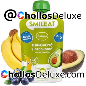 Smileat Pouch de Fruta Ecológica Aguacate y Arándanos