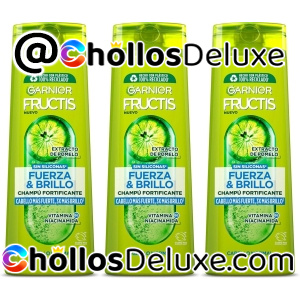 3x Garnier Fructis Fuerza y Brillo Champú 360ml