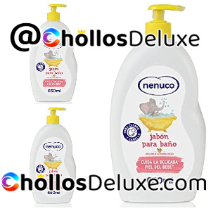 3x Nenuco Jabón para Baño, con Leche de Almendras Dulces, para Cuerpo y Cabello, 650 ml