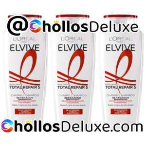 3x L'Oréal Paris Elvive Champú Total Repair 5