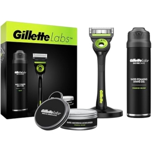 GilletteLabs Pack Regalo Maquinilla +Gel +Crema Hidratante
