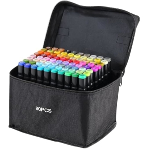 Estuche 80 Rotuladores Doble Punta