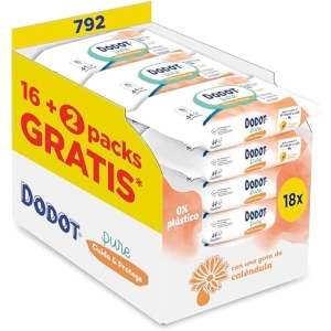 18 Paquetes Dodot Cuida & Protege 44 Toallitas