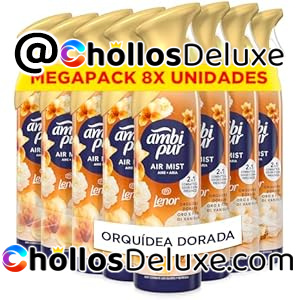 8x Ambipur Orquídea Dorada Ambientador Spray 185ml