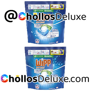 2x Wipp Express Power Caps 33 Cápsulas Detergente Lavadora