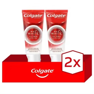 2x Colgate Max White Ultra Active Foam Pasta de Dientes Blanqueadora