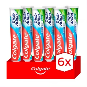 6x Colgate Triple Action Menta Pasta de Dientes