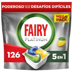 Fairy Platinum Limón 126 Cápsulas Lavavajillas