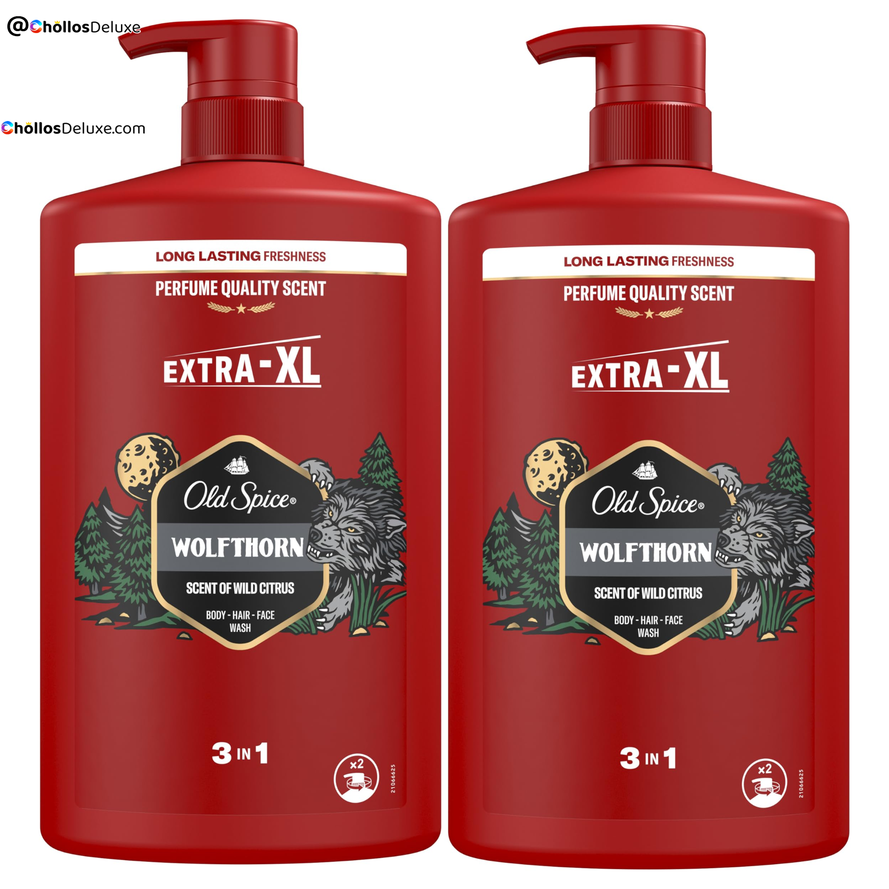 2x Old Spice Wolfthorn Gel 3 en 1 1L