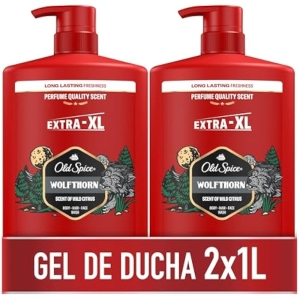 2x Old Spice Wolfthorn Gel y Champú Hombres 1L