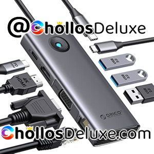 Estación de carga USB Tipo C 8 en 1
