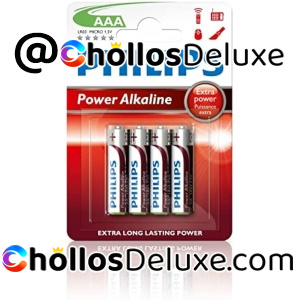 Paquete de 4 Pilas Alcalinas AAA Philips