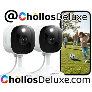 2x Cámaras 2K WiFi IP65 Alexa