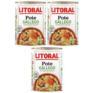 3x Litoral Pote Gallego Plato Preparado 430g