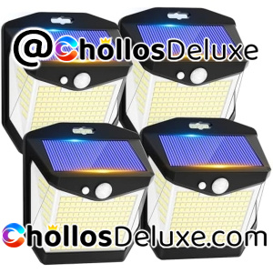4x Focos Solares 248 LEDs con Sensor de Movimiento