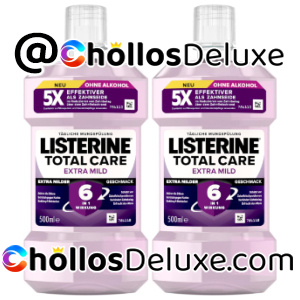 2x Listerine Cuidado Total Sabor Suave 500ml