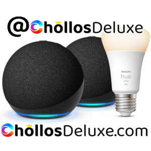 Pack de 2 Echo Dot 5ª Generación +Philips Hue Smart Bulb
