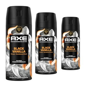 3x Axe Black Vanilla Desodorante 150ml