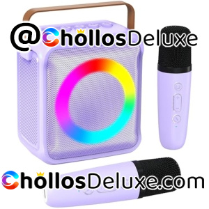 Karaoke con Luz LED +2 Micrófonos