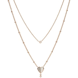 Fossil Vintage Glitz Collar Mujer Oro Rosa