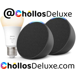 Pack 2x Echo Pop +Philips Hue Bombilla Inteligente