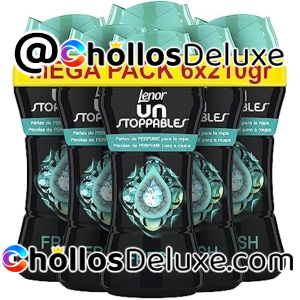 6x Lenor Unstoppables Fresh Perlas Perfume Ropa 210g