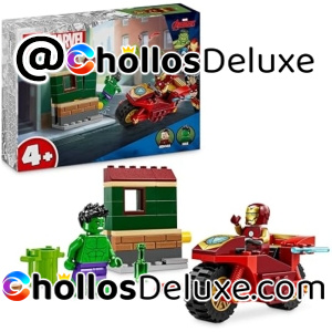 Lego Marvel Iron Man con Moto y Hulk