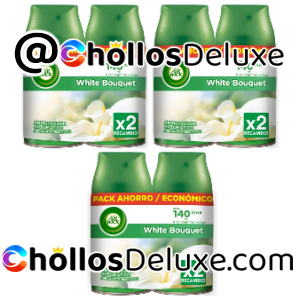 6x Air Wick Freshmatic White Bouquet 250ml