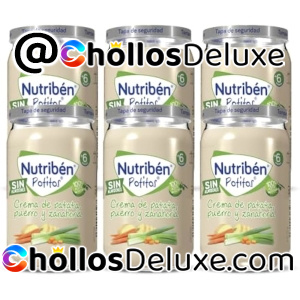 6x Potitos Nutribén Crema de Patatas, Puerro y Zanahoria 235g
