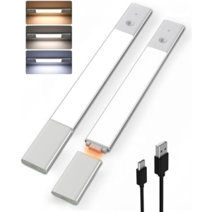2x Lámparas LED Armario 38CM Sensor de Movimiento 2200mAh