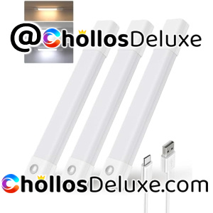 3x Lámpara LED con Sensor Movimiento Recargables