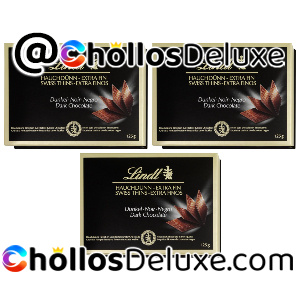 3x Lindt Swiss Thins Láminas Chocolate Negro 125g