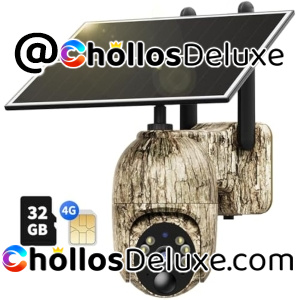 Camara Exterior 2K 360° con 4G y Panel Solar