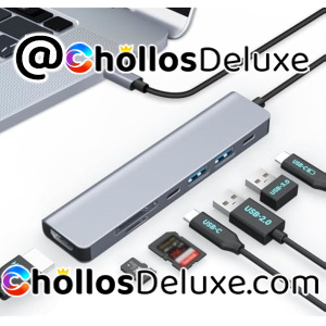 HUB USB Tipo C 7 en 1 con 100W PD