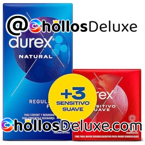 Durex Duplo Natural Plus y Sensitivo Suave 15 Unidades