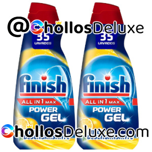 70 Lavados Finish All in 1 Max Power Gel Limón Lavavajillas