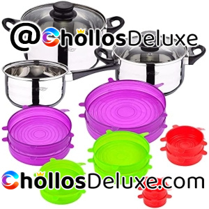 5x Batería Cocina +12 Tapas Silicona