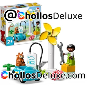 Lego Duplo Town Aerogenerador y Coche Eléctrico