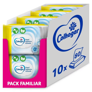 800 Toallitas Papel Higiénico WC Colhogar Pure