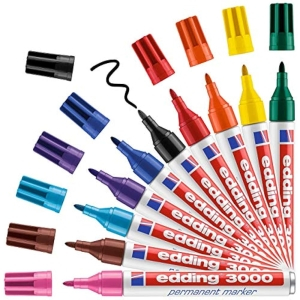 10x Edding 3000 Marcador Permanentes