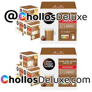 180x Cápsulas Nescafé Dolce Gusto Café con Leche Descafeinado