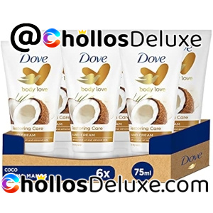6x Dove Crema Hidratante Manos Aceite de Coco 75ml