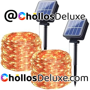 Pack de 2 Guirnaldas Luces Solares 12M 120 LEDs