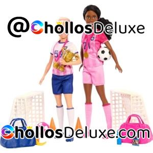 Barbie 2 Muñecas Futbolistas +Accesorios