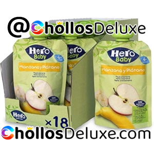 18x Hero Baby Bolsitas Fruta Manzana y Plátano 100g