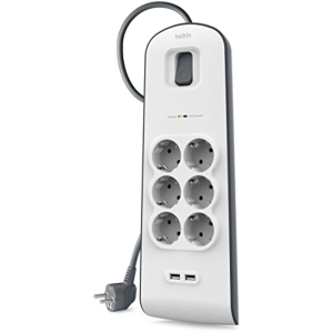 Belkin Regleta de Enchufes 6 Tomas +2 Puertos