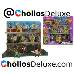 Set 8 Figuras 7cm Tortugas Ninja +Accesorios