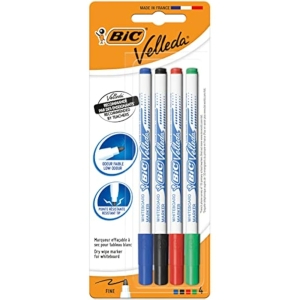 4x BIC Velleda Rotuladores Pizarra Blanca